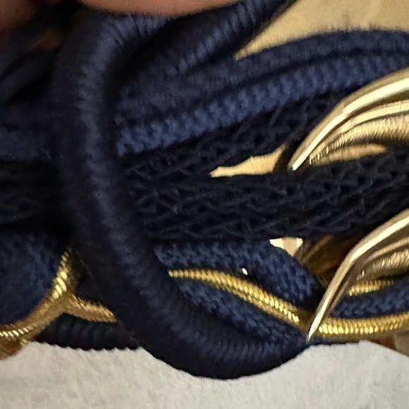 Carolyn Tanner Gold And Blue Statement Waist Belt - Picture 3 of 9